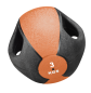 Preview: Esfera-Medizinball 3,0 kg, orange, mit zwei Griffen