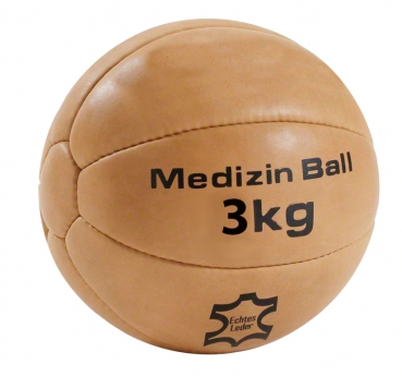 Medizinball 3,0 kg, Leder