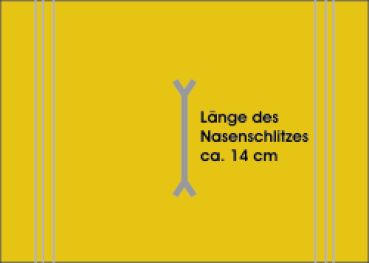 Nasenschlitz für kleines Frottee-Handtuch / Mehrpreis