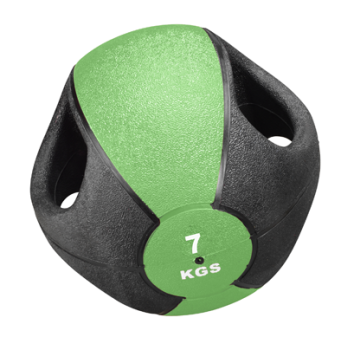 Esfera-Medizinball 7,0 kg, grün, mit zwei Griffen
