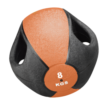 Esfera-Medizinball 8,0 kg, orange, mit zwei Griffen
