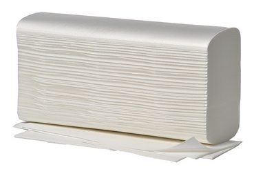 Papierhandtücher Ideal, saugstark, hochweiss, 25 x 23 cm, 2-lagig, V-Falz, Ktn. à 3.000 Blatt