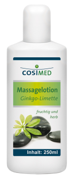 Massagelotion Ginkgo-Limette, 250 ml-Flasche