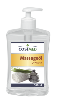 Massageöl Zitrone, 500 ml-Flasche, mit Dosierspender
