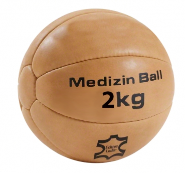 Medizinball 2,0 kg, Leder