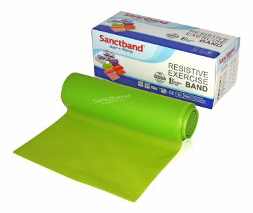 Sanctband Übungsband, 5,5m-Rolle, Breite 15 cm, mittel, Farbe limette