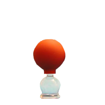 Schröpfglas, D 2,5 cm, dünnwandig, mit Ball