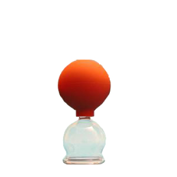 Schröpfglas, D 3,5 cm, dünnwandig, mit Ball