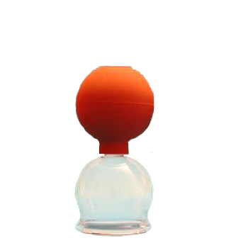 Schröpfglas, D 4,4 cm, dünnwandig, mit Ball
