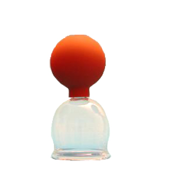 Schröpfglas, D 5,0 cm, dünnwandig, mit Ball