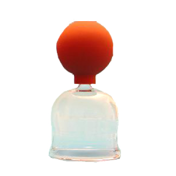 Schröpfglas, D 6,5 cm, dünnwandig, mit Ball