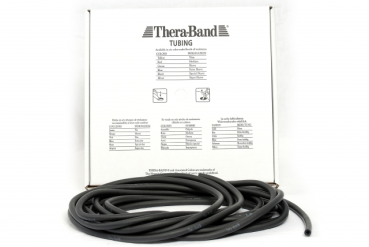 Original THERA-BAND Tubing, Rolle, ca. 7,5 m, schwarz (spezial stark)