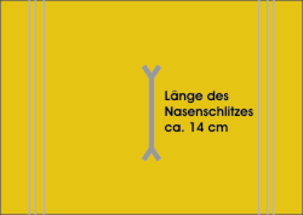 Nasenschlitz für kleines Frottee-Handtuch / Mehrpreis