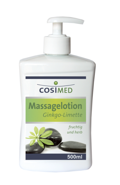 Massagelotion Ginkgo-Limette, 500 ml-Flasche, mit Dosierspender