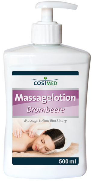 Massagelotion Brombeere, 500 ml-Flasche, mit Dosierspender