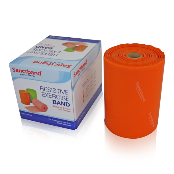 Sanctband Gymnastikband, 45 m-Vorratsrolle, orange