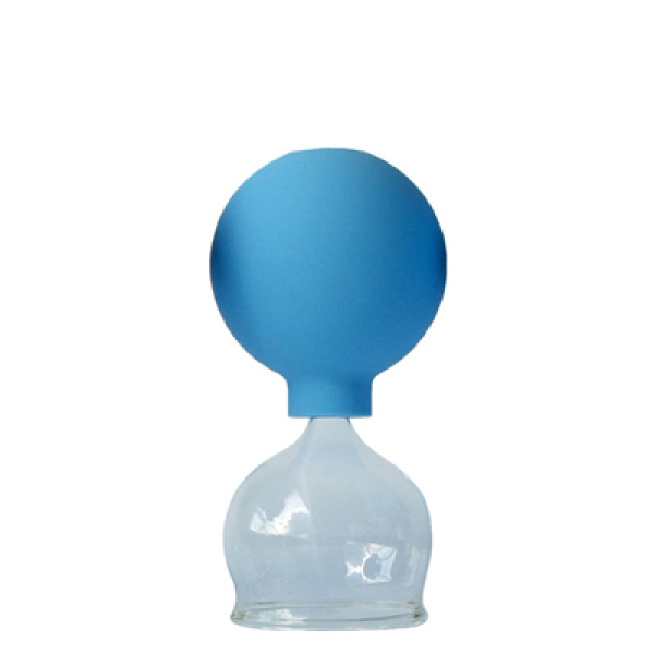 Schröpfglas, D 4,5 cm, dickwandig, mit Ball