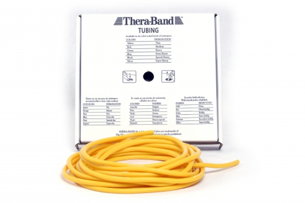 Original THERA-BAND Tubing, Rolle, ca. 7,5 m, gelb (dünn)